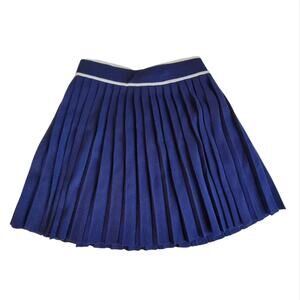 Willow & Wind Cheerleader Pleated Mini Skirt Navy Blue Large Thick Knit Preppy